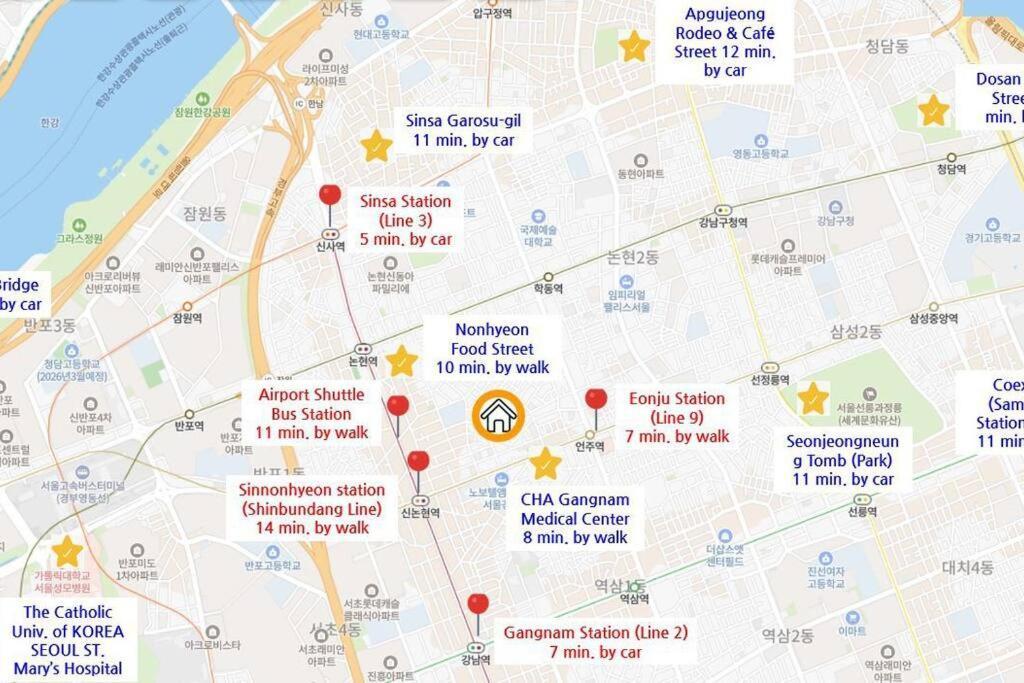 The Cozy Nonhyeon, Gangnam Eonju Station 5 Min, 2 Bedrooms, Premium Beds, Value For Money, Biz Trip Apartment